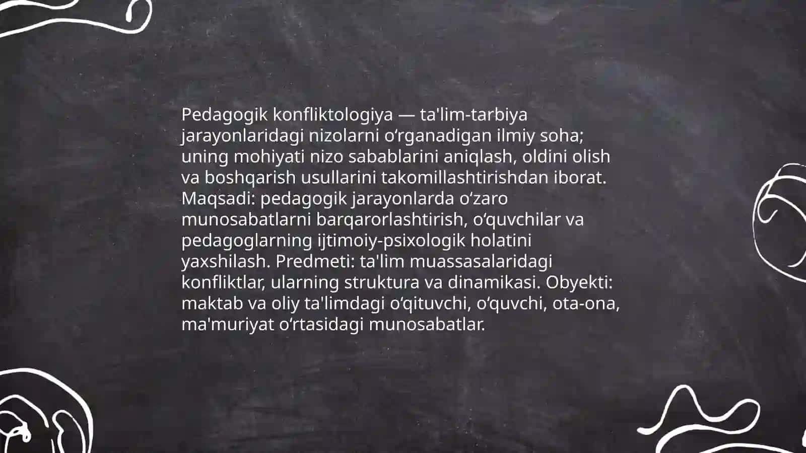 Pedagogik konfliktologiyaning mohiyati obyekti va predmeti 3