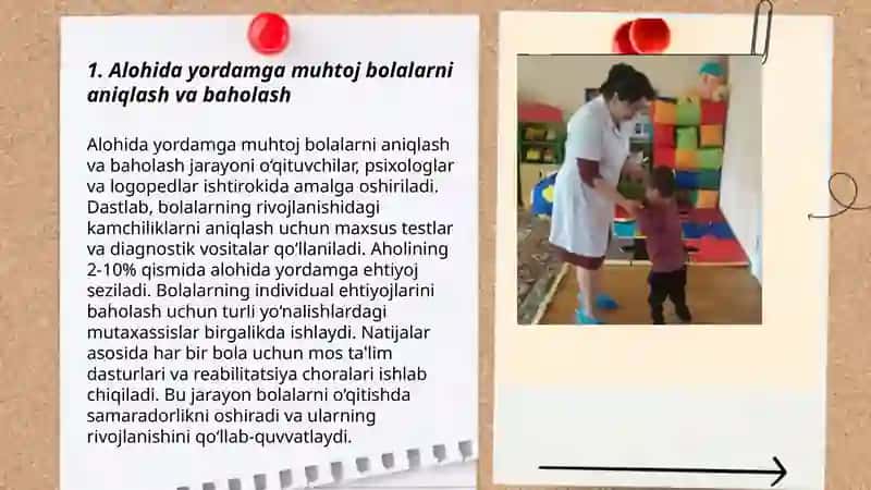 Alohida yordamga muhtoj bolaga yordam koʻrsatuvchi ijtimoiy hodimni vazifasi va roli 3