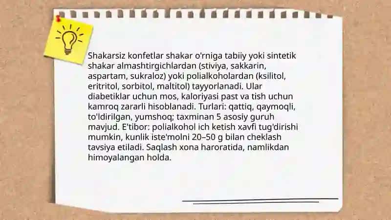 Shakarsiz konfetlar 3