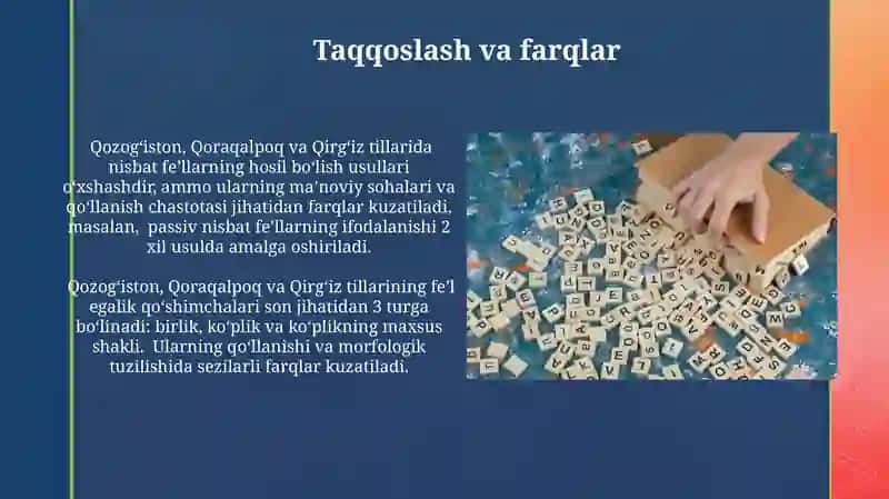 Qozoq qoraqalpoq qirg'iz tillarning sintaktik xususiyatlari 3