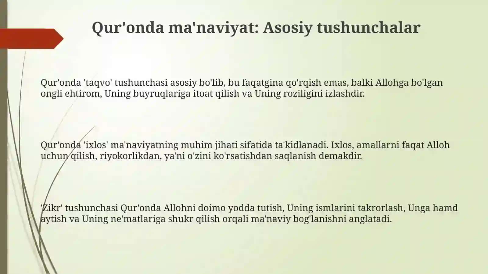Ma'naviyat masalalar 3