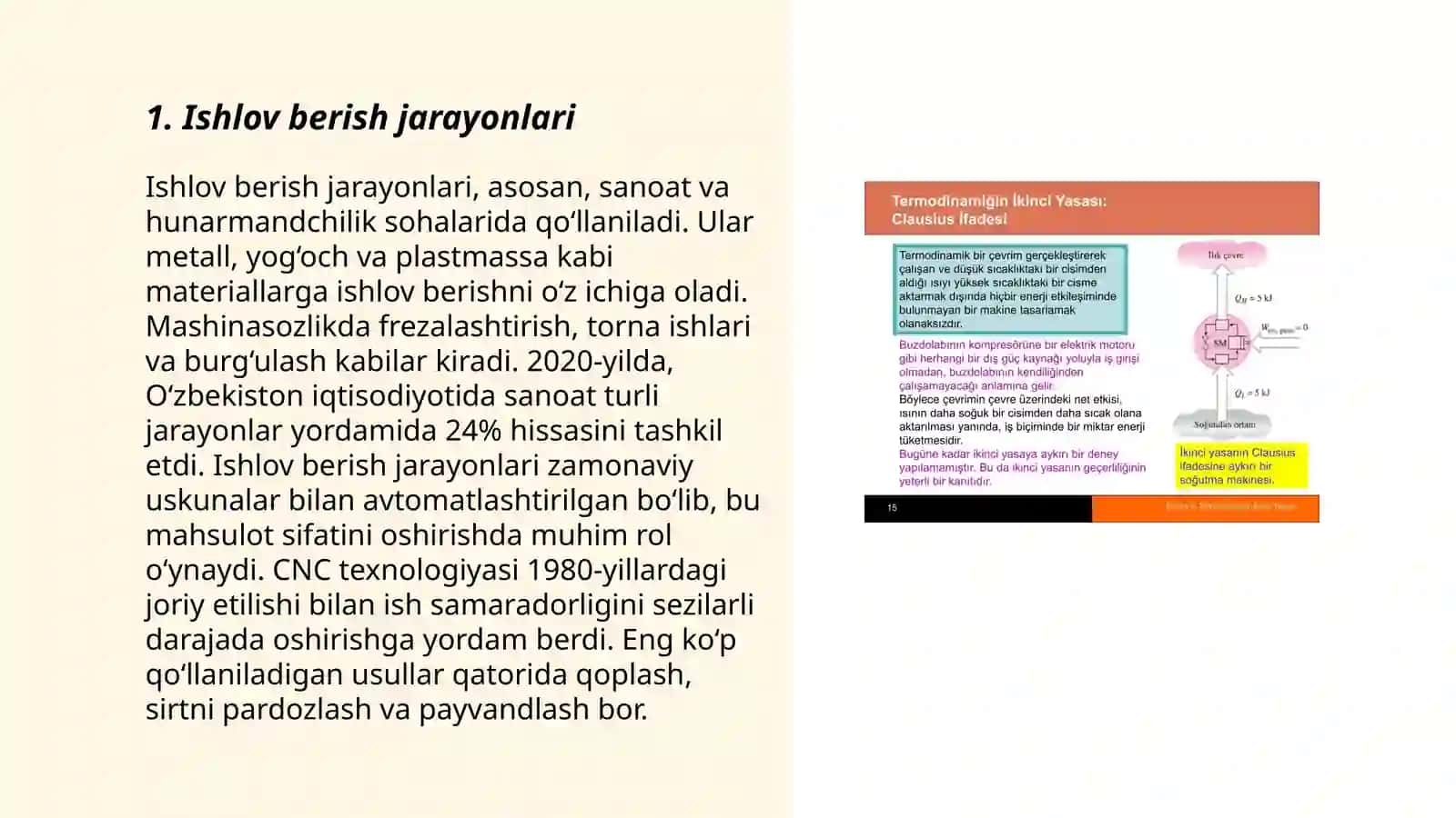 Termodinamik kattaliklarni almashtirish usullari 3