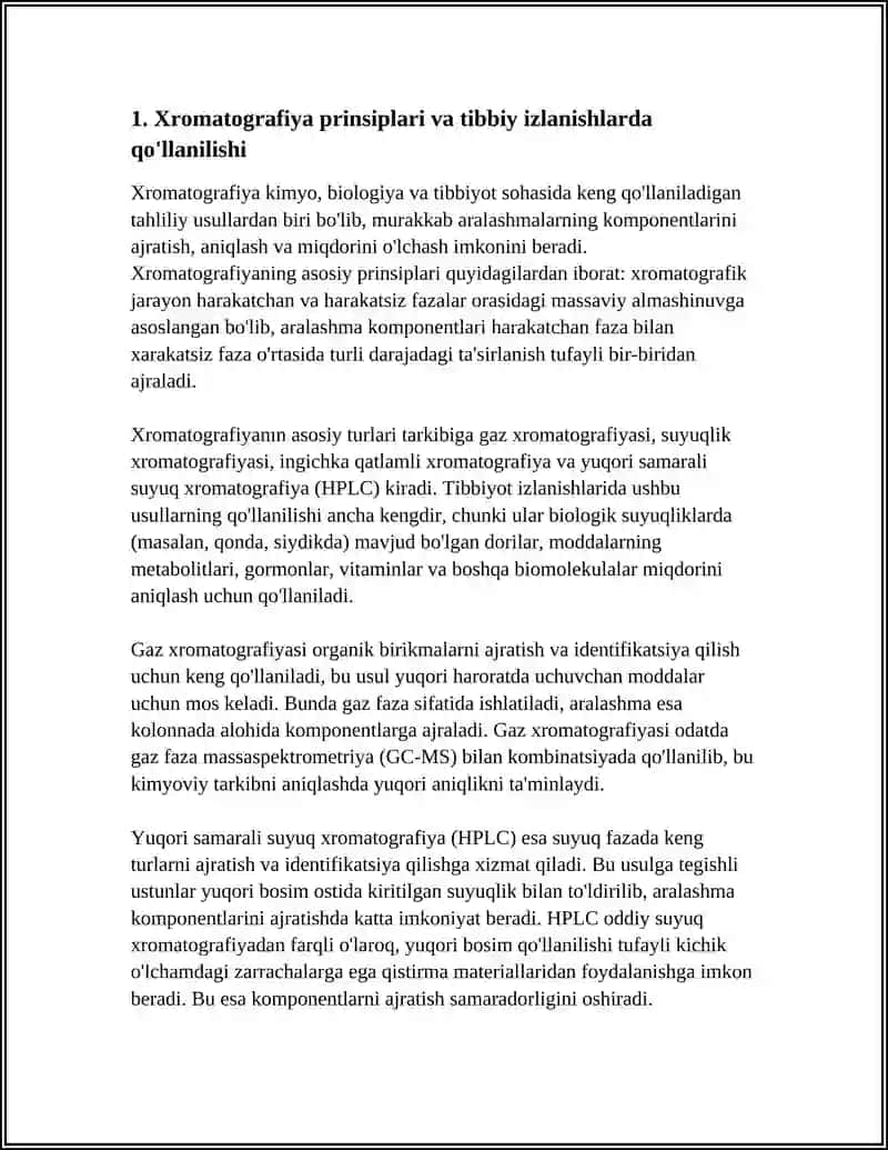 XROMOTOGRAFIYANING TIBBIY IZLANISHDAGI IMKONIYATI 3