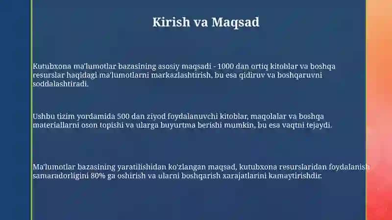 Kutubxona malumotlar bazasi 3