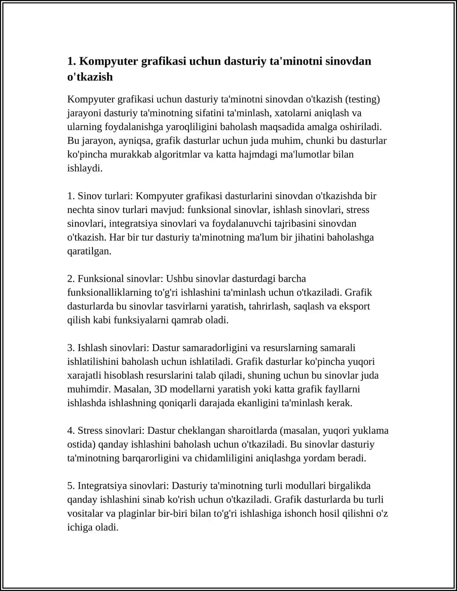 KOMPYUTER GRAFIKASINING DASTURIY TAʼMINOTI MAVZUSIDA 3 TA KEYS-STADY TAYYORLASH 3