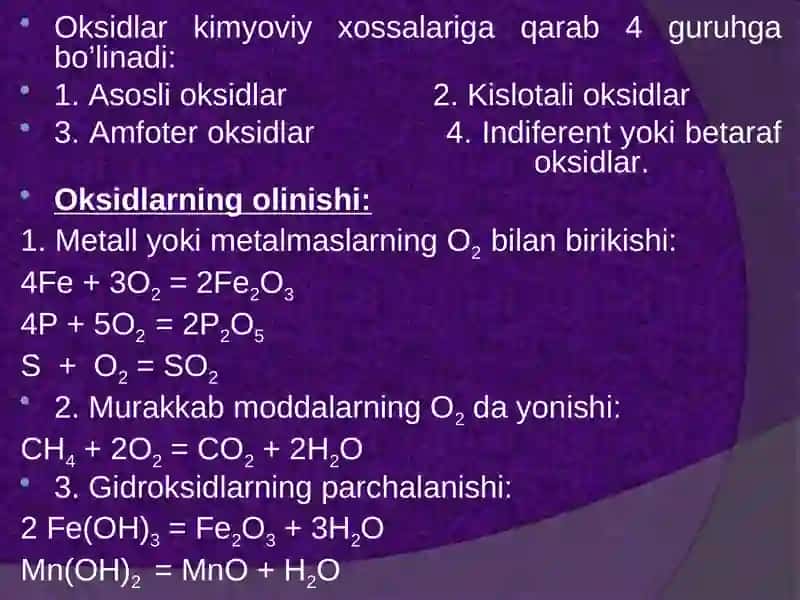 Anorganik birikmalarning asosiy sinflari 3