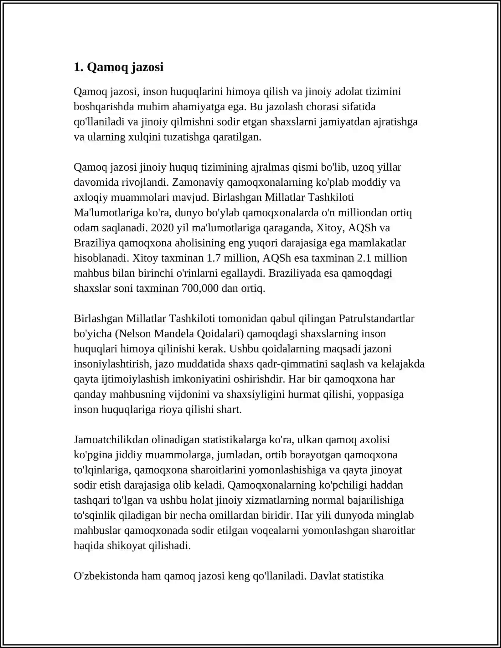 OʻZBEKISTON RESPUBLIKASI JINOYAT KODEKSI TARKIBIDAGI JAZO TIZIMI 3