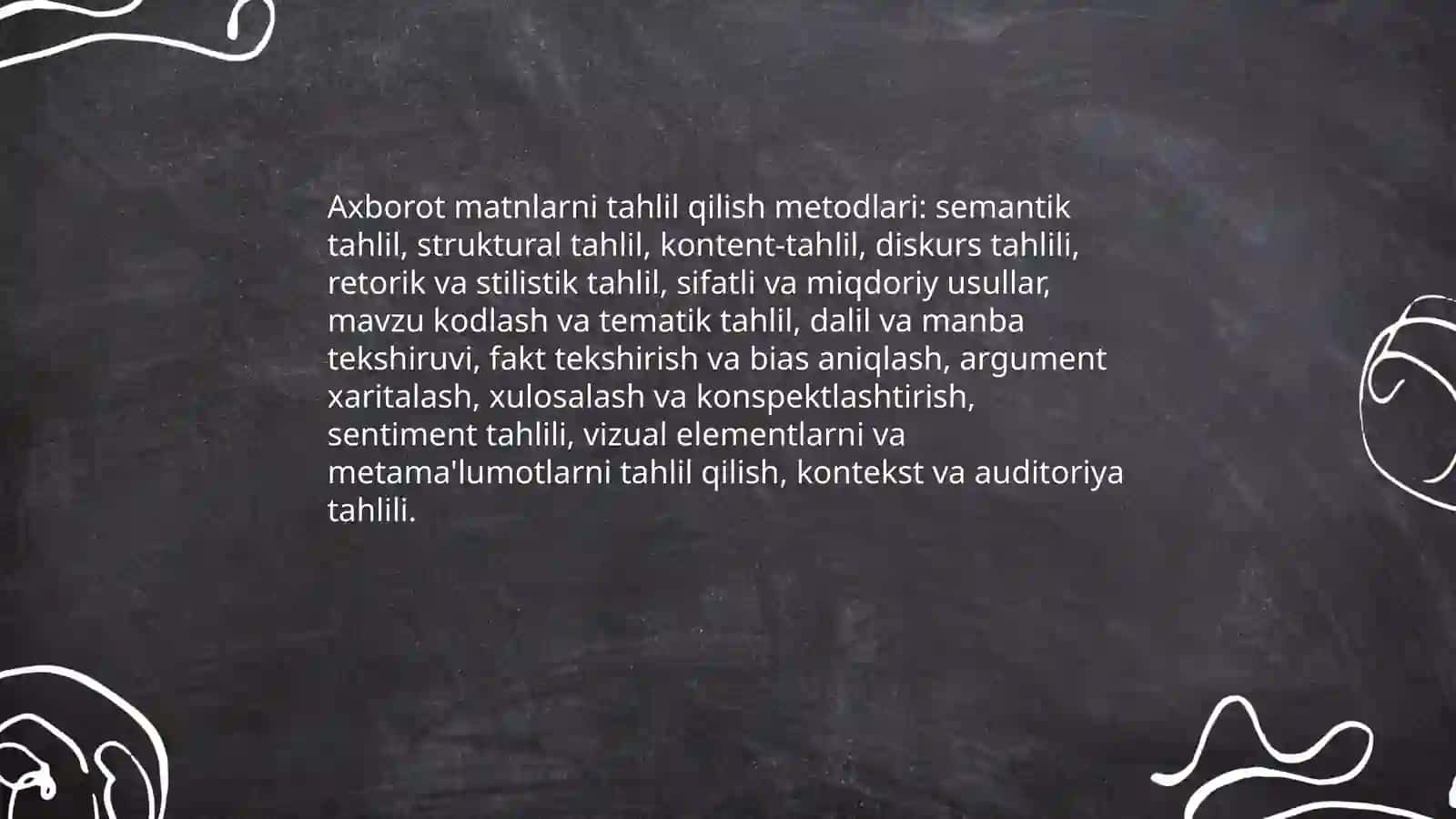 Axborot matnlarni tahlil qilish metodlari 3