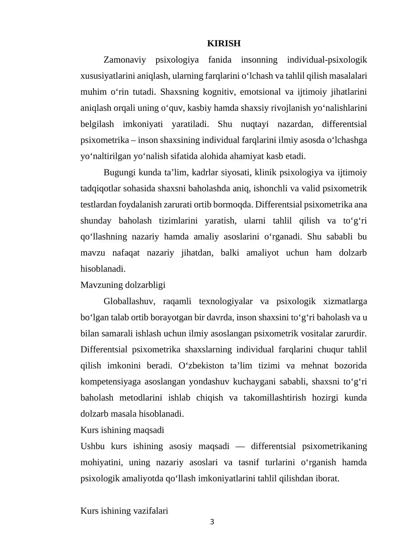 DIFFERENTSIAL PSIXOMETRIKA TASNIFI 3