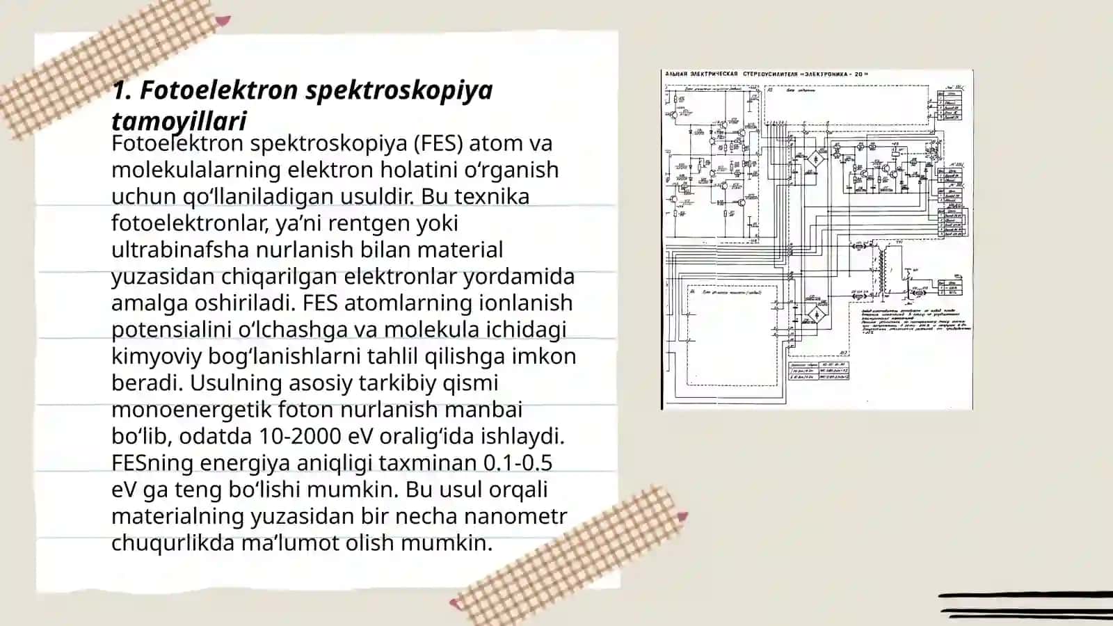 Fotoelektron (FES) va Rentgenoelektron (RES) spektroskopiya 3