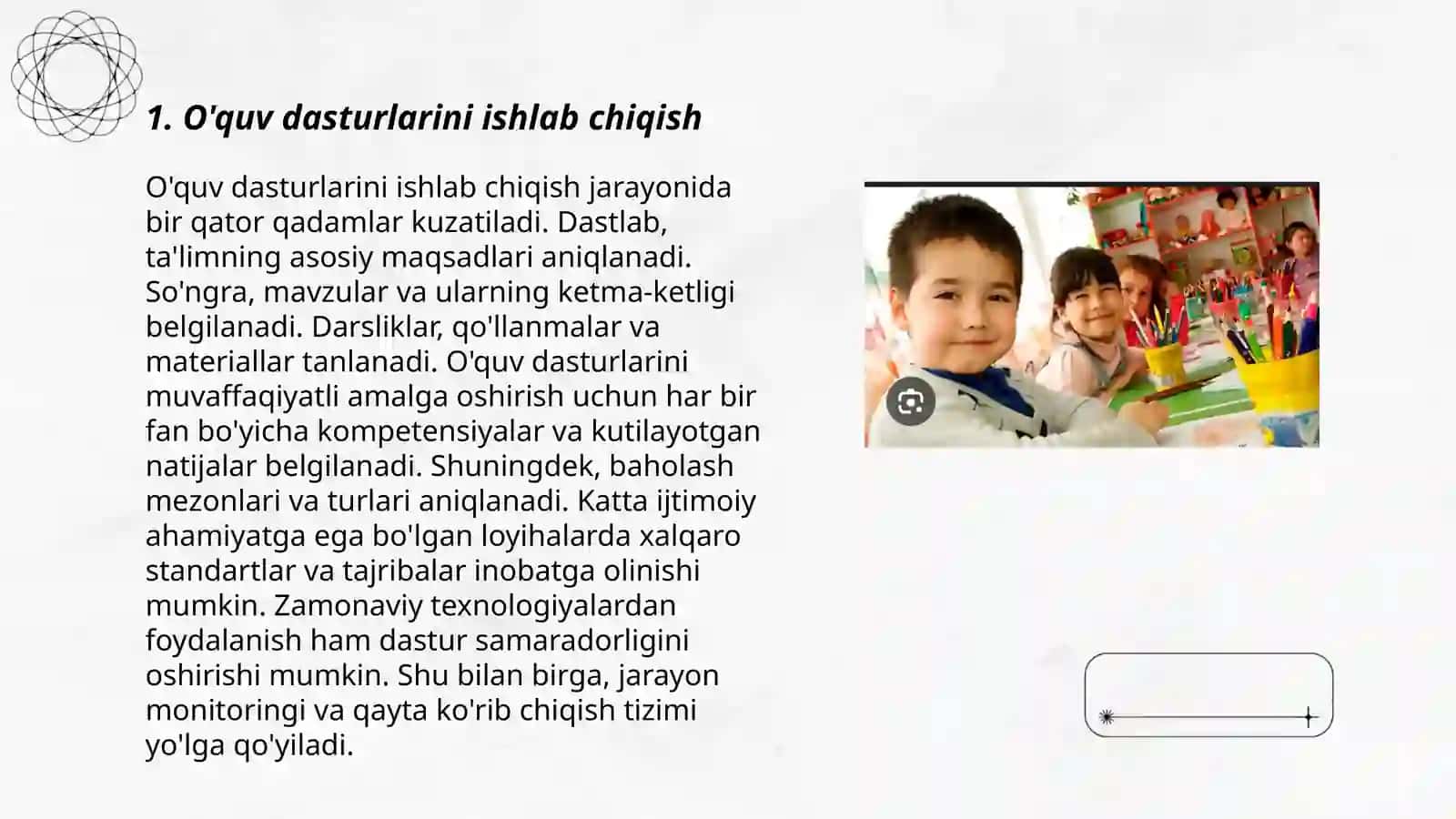 Bolani maktab talimiga tayyorlashning dasturiy taminoti va mexanizmlari 3