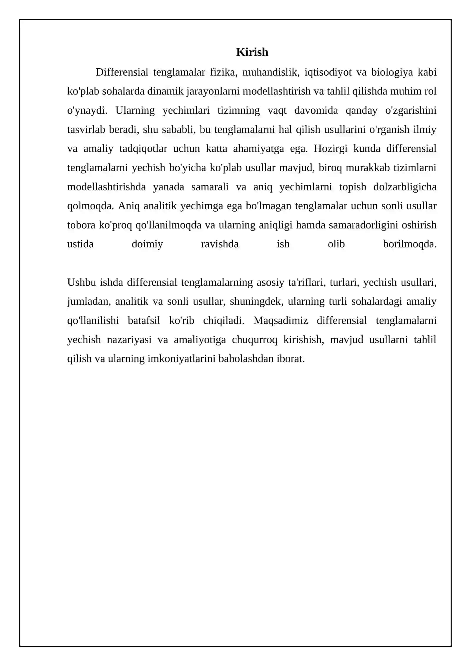 Differensial tenglama yechish 3