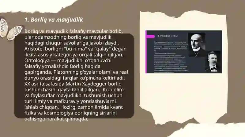 Borliq falsafasi. Ontologiya 3