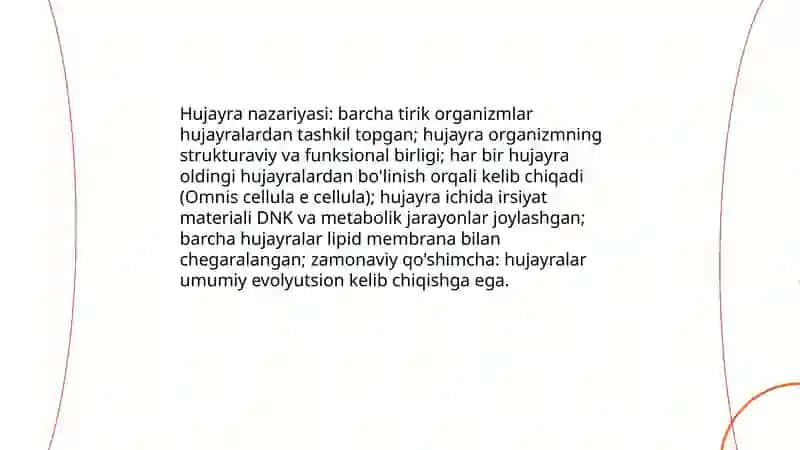 Hujayra tuzulishi hujayra nazaryasi Hayvon va odam xramasomalarning morfofunksional harakteristikasi 3