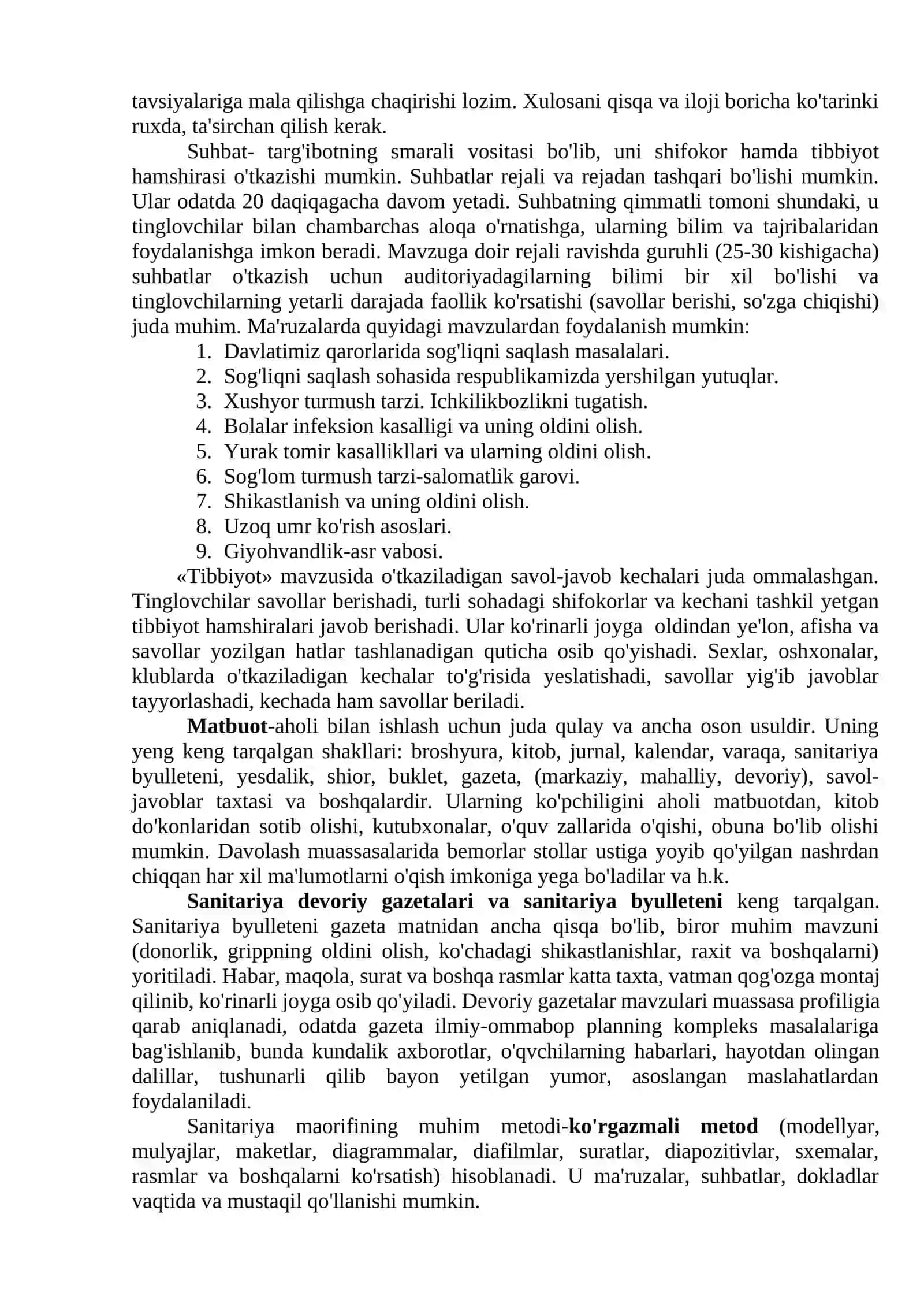 Sanitariya maorif ishini tashkil qilish 3