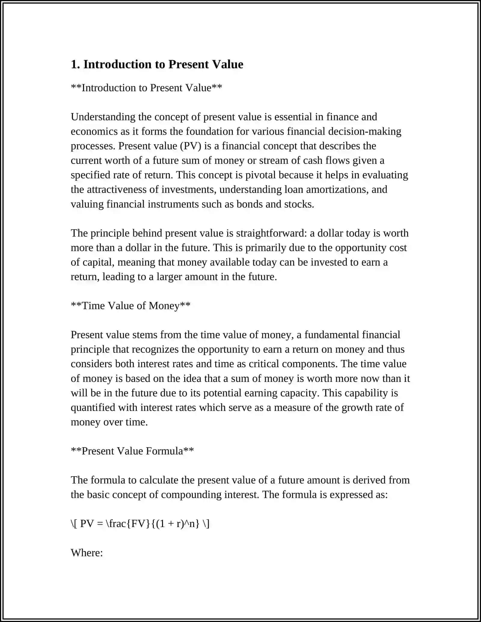 THE CONCEPT OF PRESENT VALUE 3