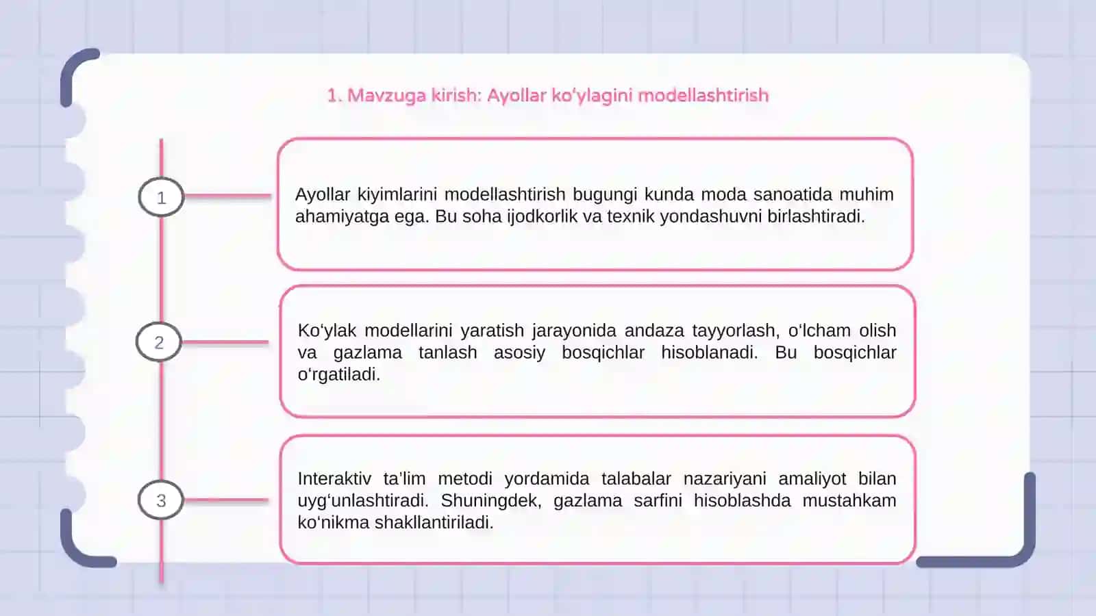 Ayollar ko‘ylagini modellashtirish 3