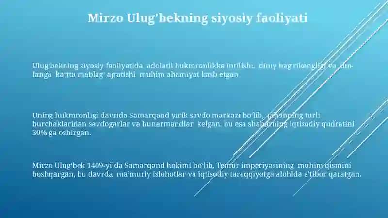 Mirzo Ulug'bek 3