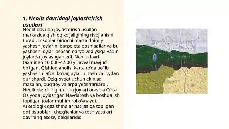 Neolit davridagi joylashtirish usullari 3