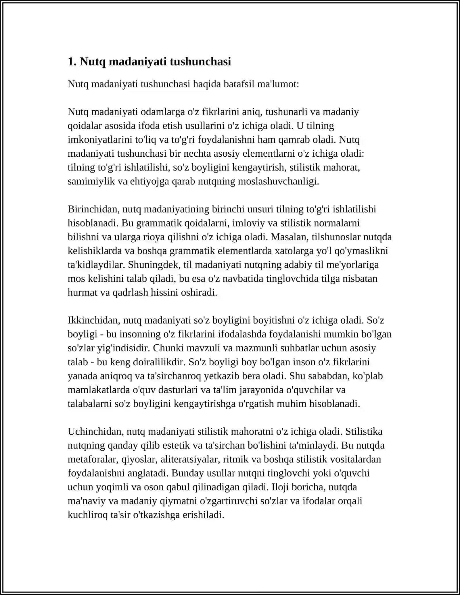 MUTAXASSISNING NUTQ MADANIYATI. ME’YOR TUSHUNCHASI 3