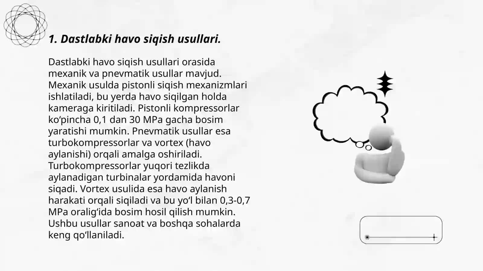Dastlabki havo siqish usullari 3