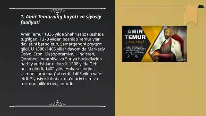 Amir Temur va Temuriylar Tarixi 3