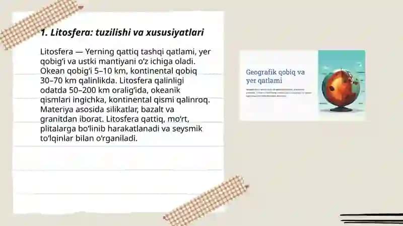 Yerning geografik qobiqlari 3