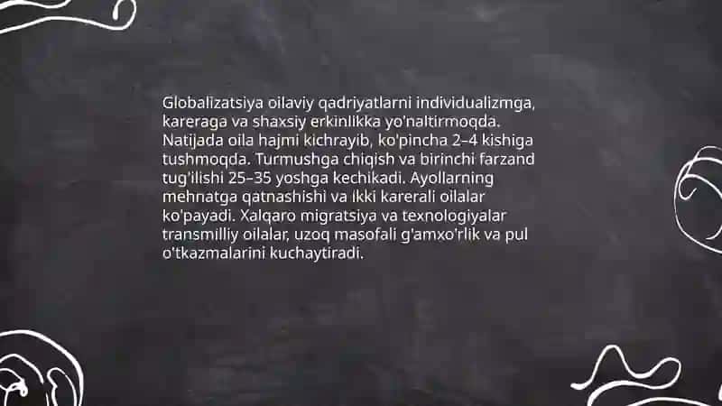 Globalizatsiya va oilaviy qadriyatlarning transformatsiyasi 3