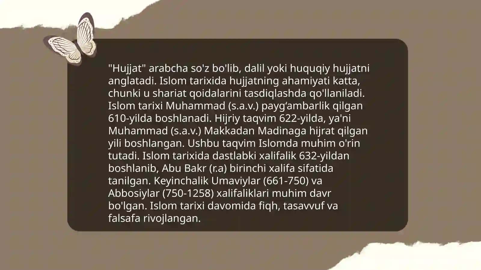 Hujjatchilik va uning tarixi haqida 3