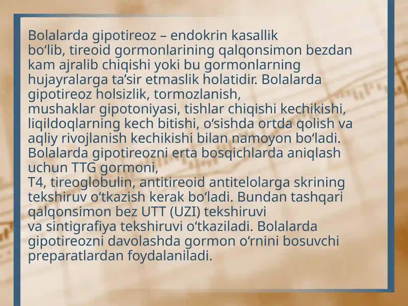 gipotireoz, uni bolalarda nerv-ruhiy rivojlanishidagi ahamiyati 3