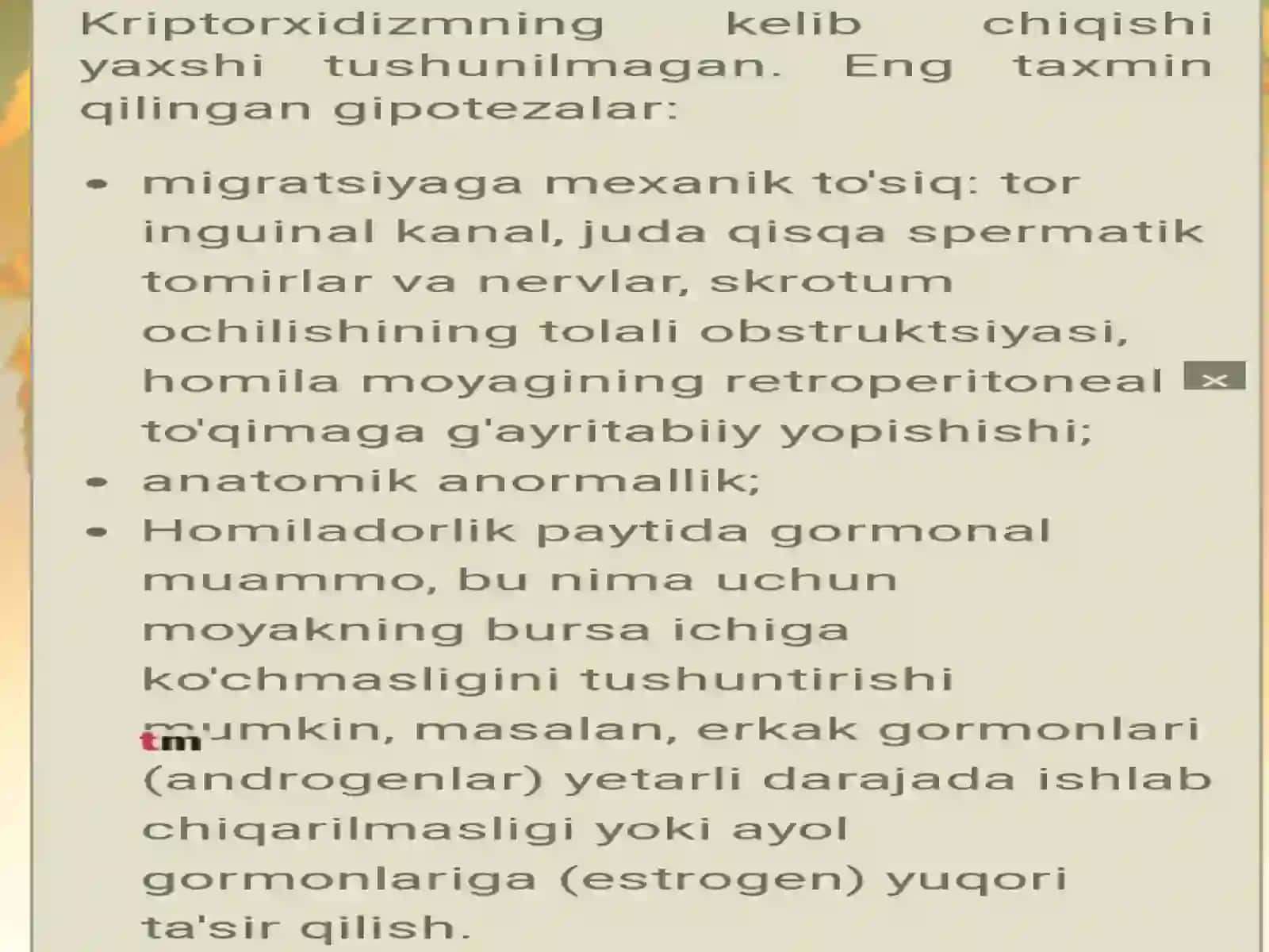 Uretra va moyaklar tug'ma nuqsonlari 3