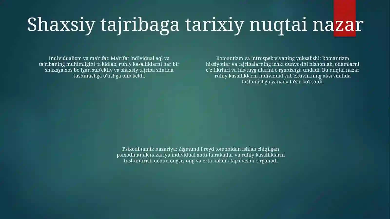 Psixologik Yönalishlar Baholash 3