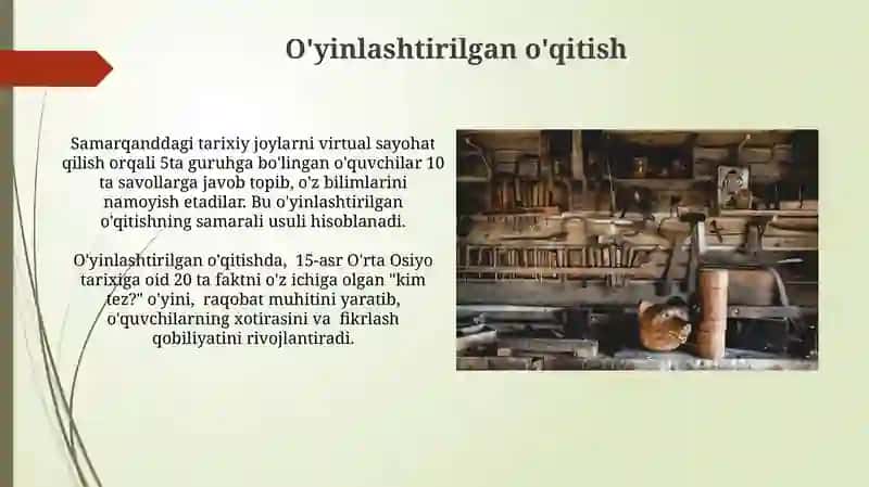 O'yinlashtirilgan o'qitish 3