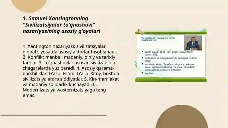 Samuel Xantingtonning “Sivilizatsiyalar toʻqnashuvi” nazariyasi 3