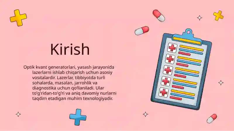 Optik kvant generatorlari. Lazerlar va uni tibbiyotda qo‘llanilishi 3