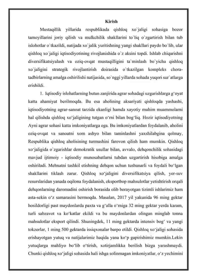 Mustaqillik yillarida qishloq xo‘jaligi va sanoat sohasidagi o‘zgarishlar 3