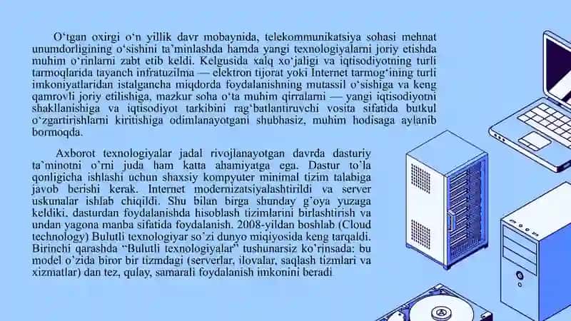 Bulutli texnologiyalar (Cloud Computing) nima va u qanday afzalliklarga ega 3