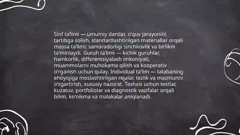 Talim tashkil qilish shakillari va turlari 3