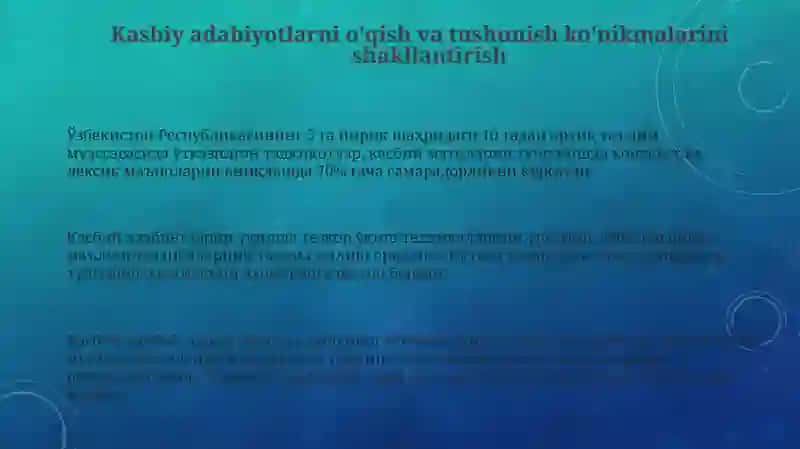 Mutaxassislashtirilgan sohada o'zbek tilini o'qitish 3
