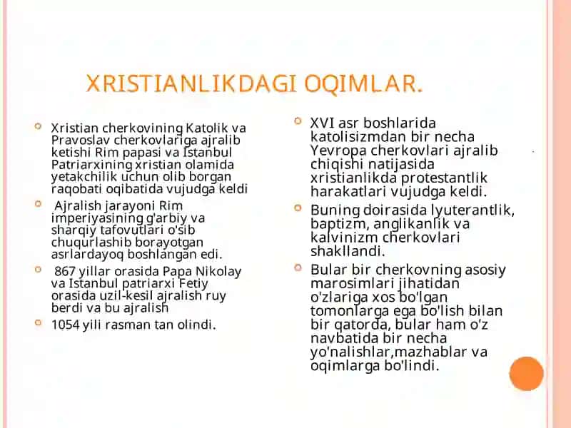Xristianlikning paydo bo’lishi 3
