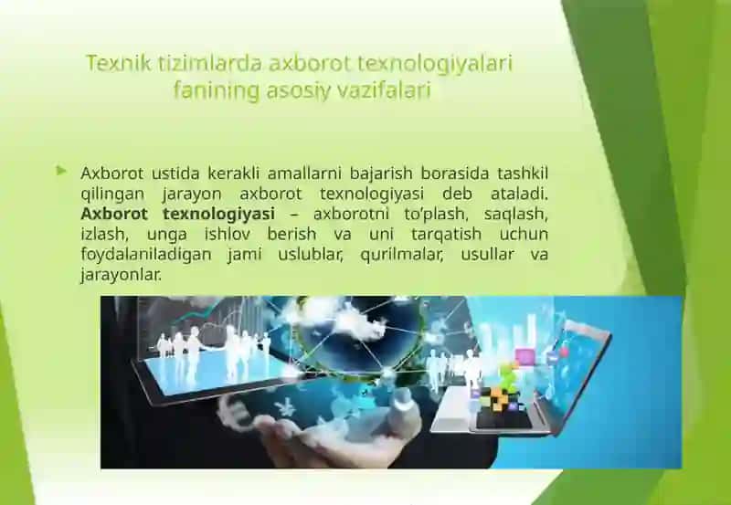 Texnik tizimlarda axborot texnologiyalari 3