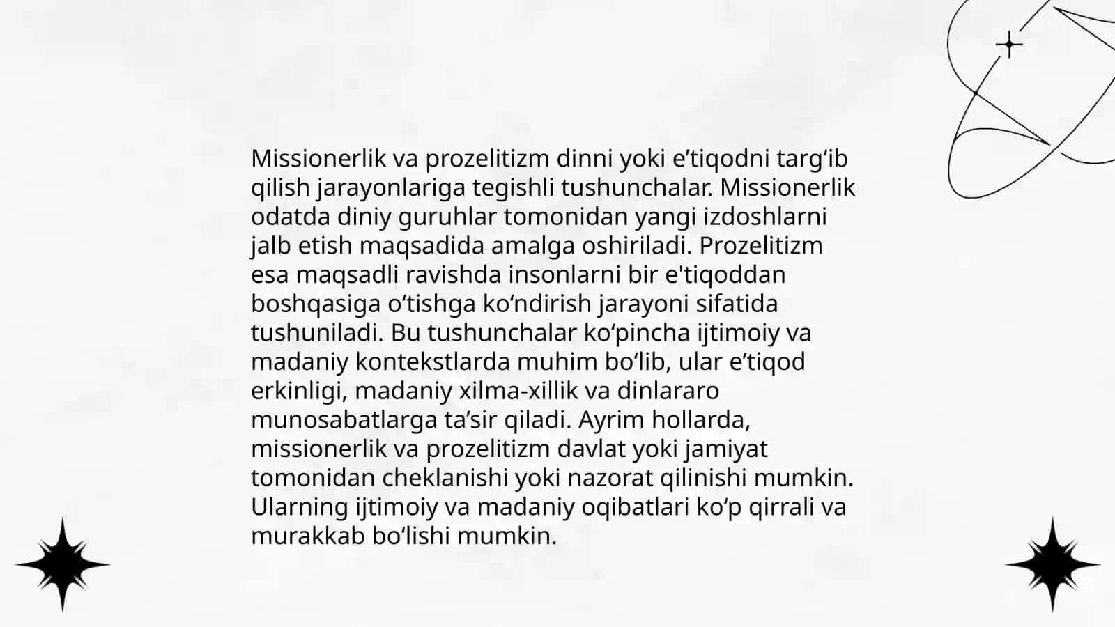 Missionerlik va prozelitizm tushunchalari 3