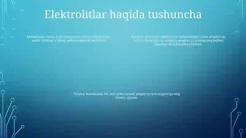 Elektrolitlar Elektr Toki.Faradey Qonunlari 3
