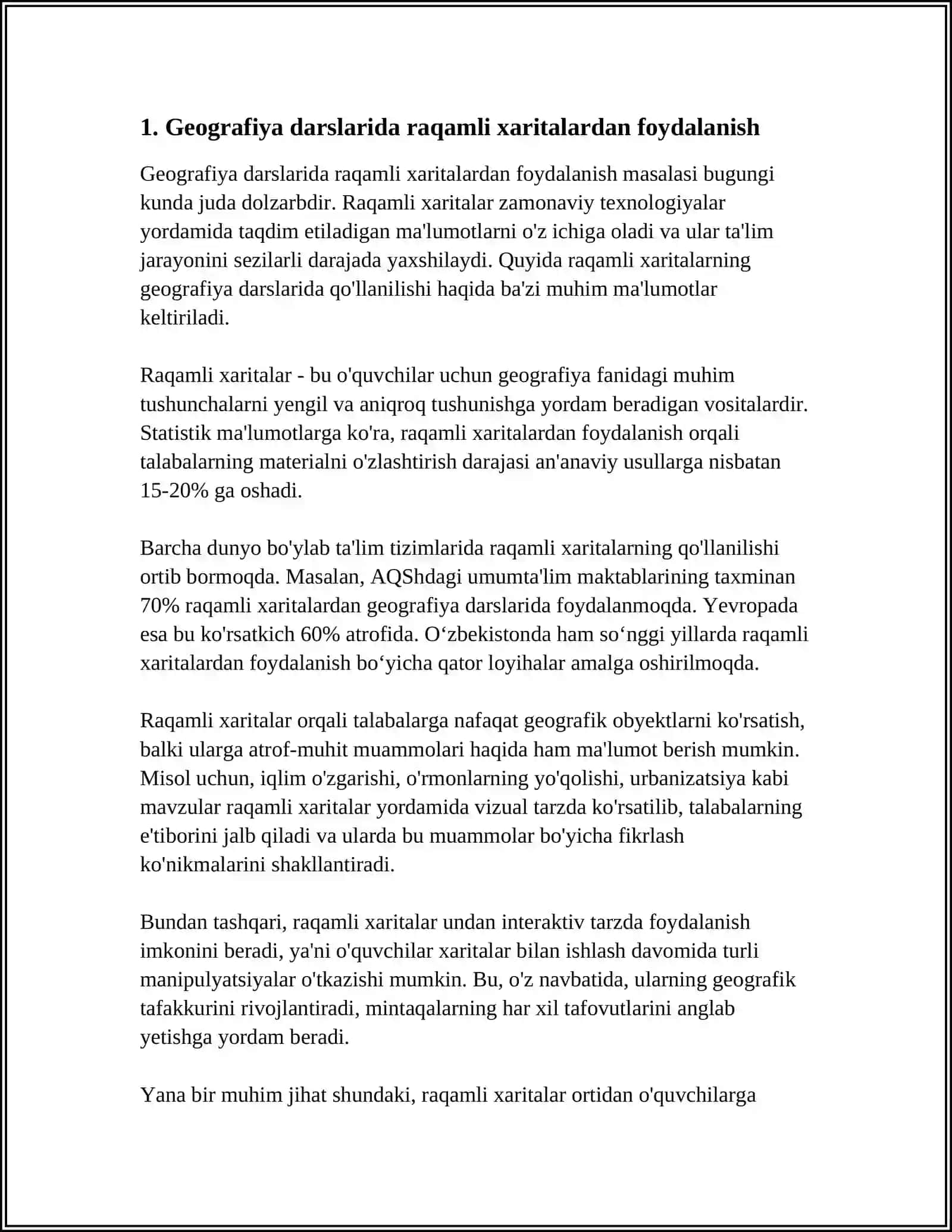 Geografiya darslarida media resurslaridan foydalanish 3
