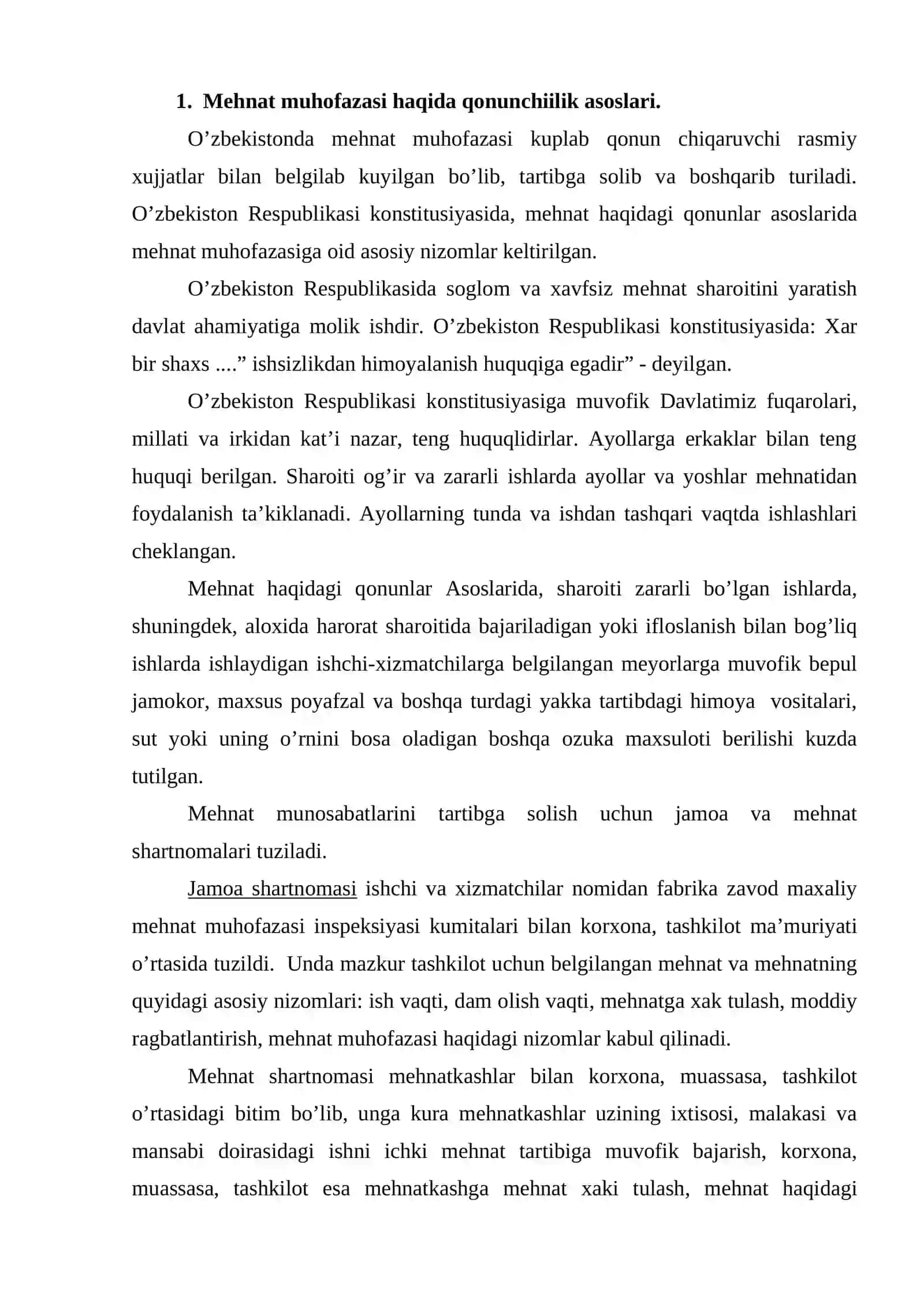Mehnat Muhofazasi Huquqiy Asoslari 3
