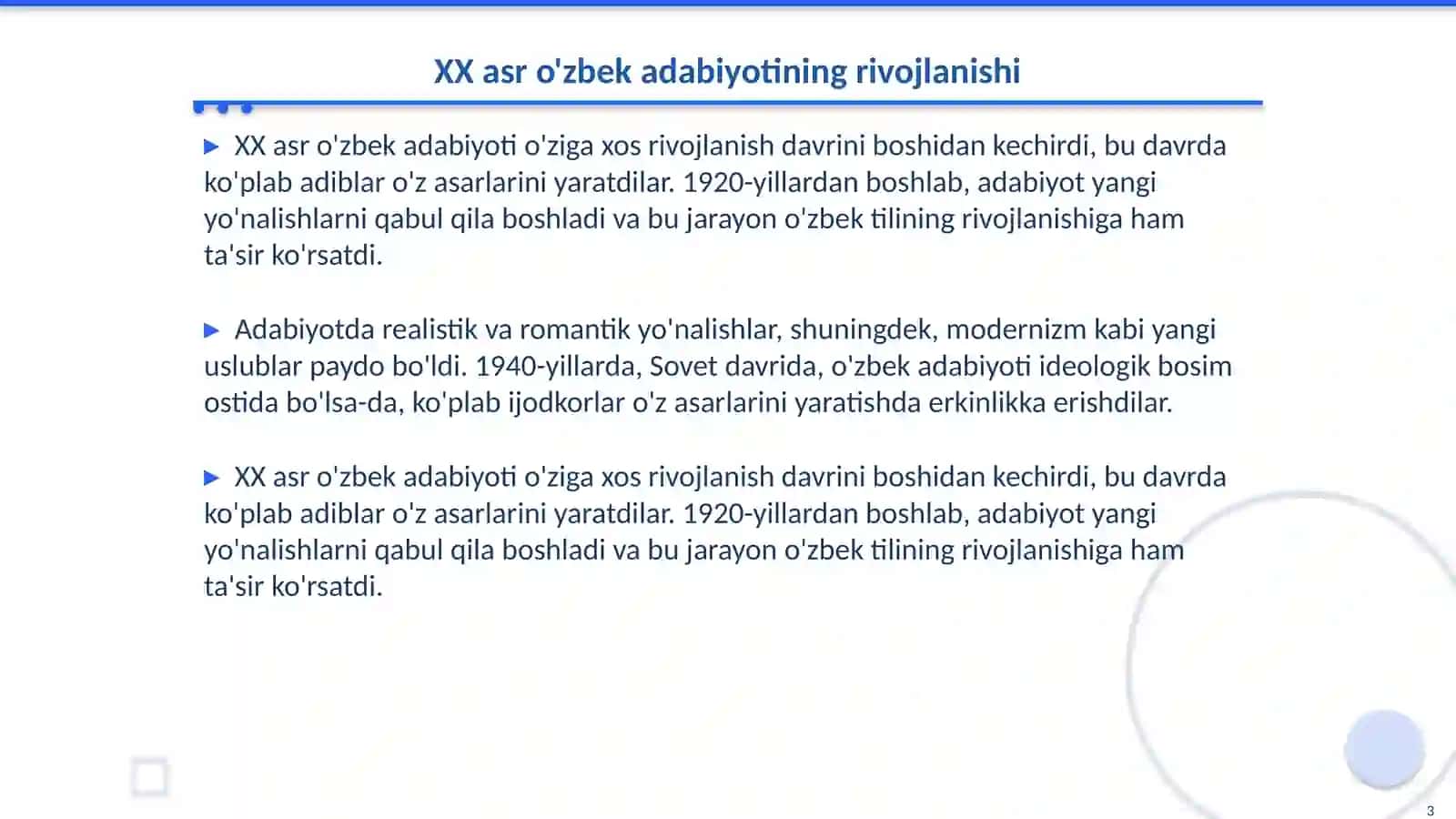 XX asr o'zbek adabiyoti namunalari sahnada va ekranda 3