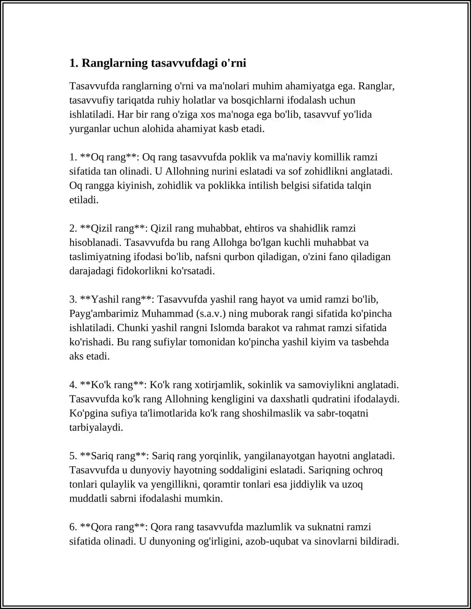 "SAB’AI SAYYOR" DOSTONIDAGI RANGLARNING TASAVVUFIY TALQINLARI 3