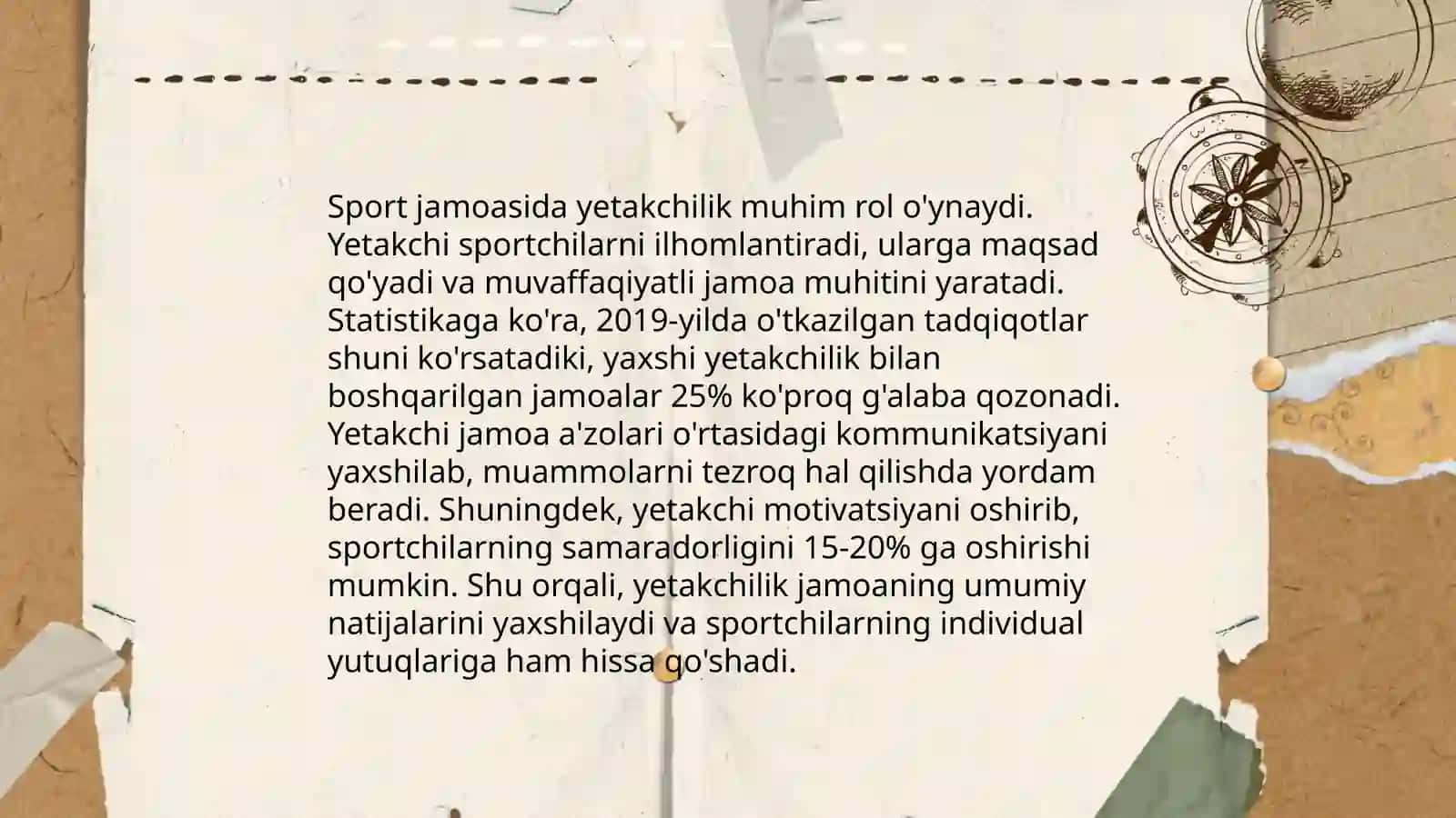 Sport jamoasidagi yetakchilik 3