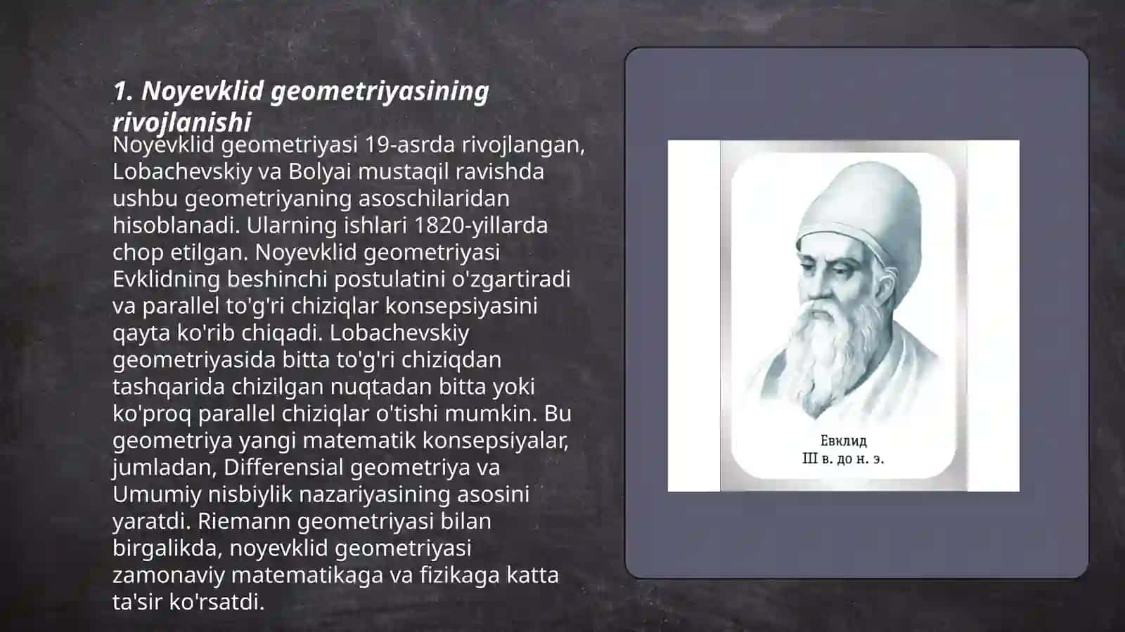 Noyevklid geometriyasi 3