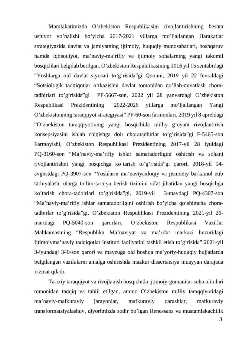 Yangi O'zbekistonda amalga oshirilayotgan ma'naviy o'zgarishlar 3